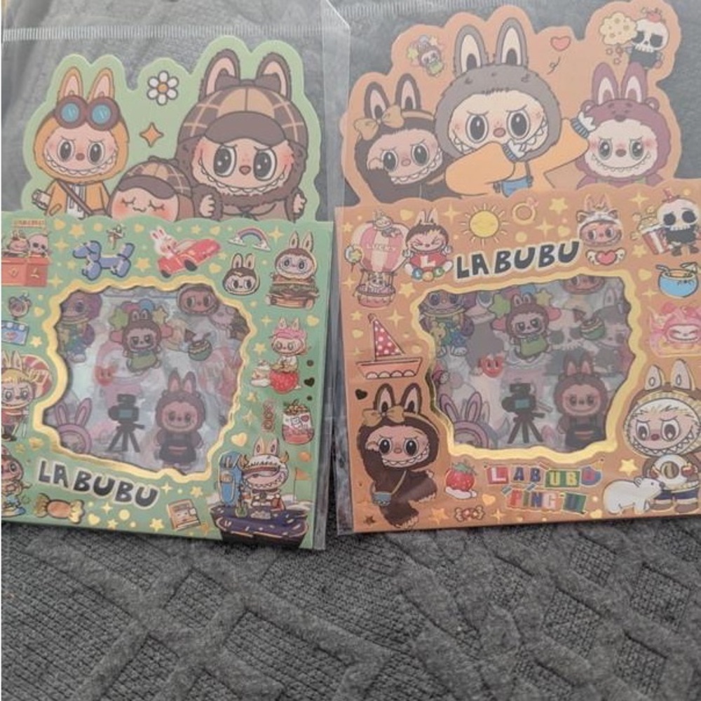 6 packs of labubu stickers